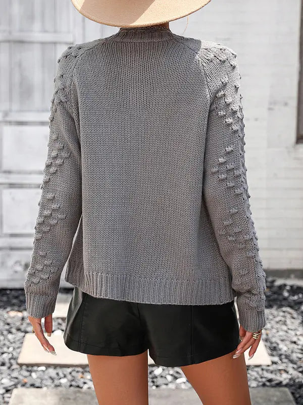Blue Zone Planet | knitted three-dimensional pattern cardigan coat sweater BLUE ZONE PLANET