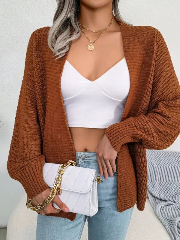 Blue Zone Planet | leisure bat long sleeve loose cardigan sweater coat BLUE ZONE PLANET