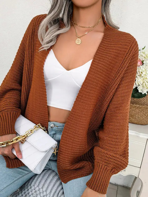 Blue Zone Planet | leisure bat long sleeve loose cardigan sweater coat BLUE ZONE PLANET