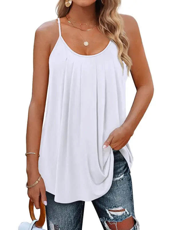Blue Zone Planet | loose solid color camisole top BLUE ZONE PLANET