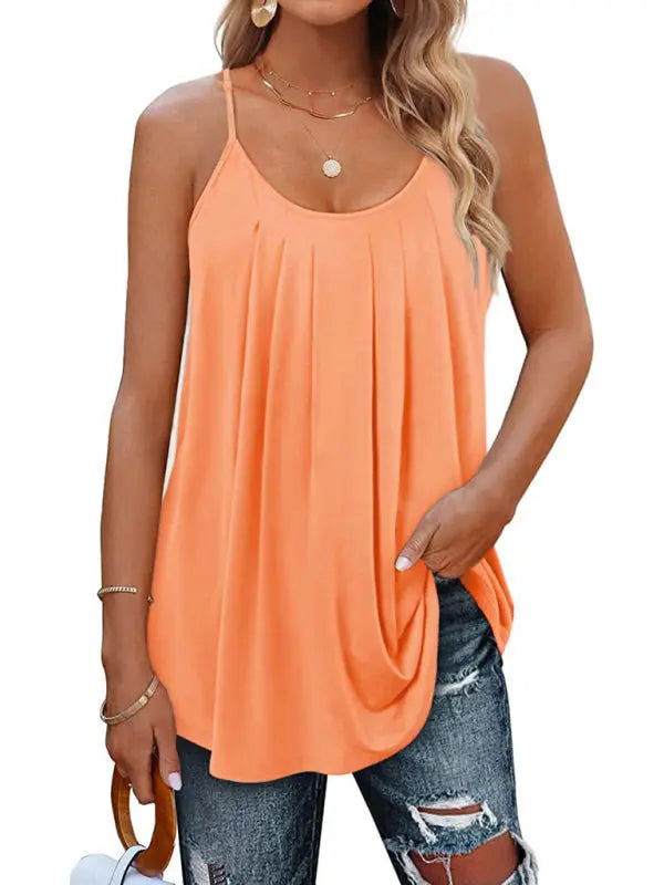Blue Zone Planet | loose solid color camisole top BLUE ZONE PLANET