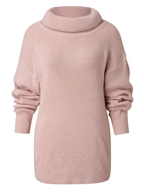 Blue Zone Planet | loose solid color turtleneck sweater BLUE ZONE PLANET