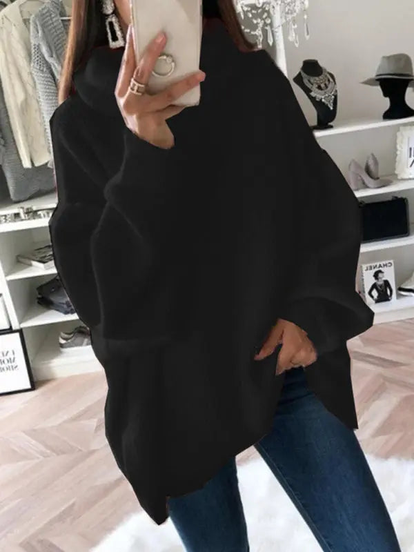Blue Zone Planet | loose solid color turtleneck sweater BLUE ZONE PLANET