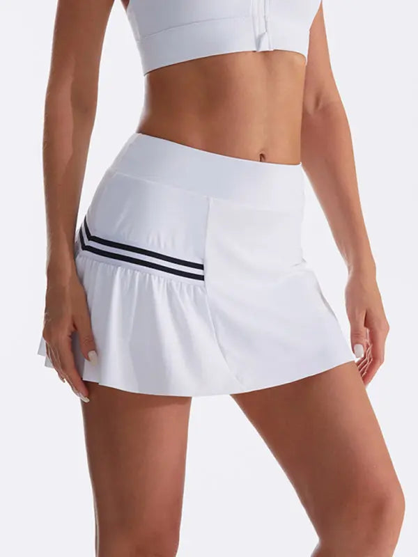 Blue Zone Planet | loose sports quick-drying anti-exposure tennis running yoga wear fake two-piece skirt BLUE ZONE PLANET