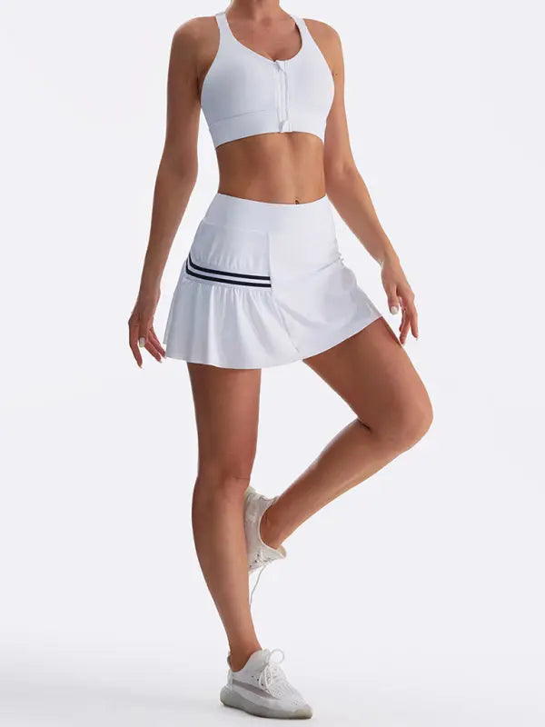 Blue Zone Planet | loose sports quick-drying anti-exposure tennis running yoga wear fake two-piece skirt BLUE ZONE PLANET