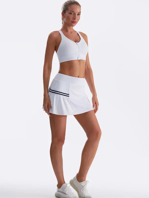 Blue Zone Planet | loose sports quick-drying anti-exposure tennis running yoga wear fake two-piece skirt BLUE ZONE PLANET