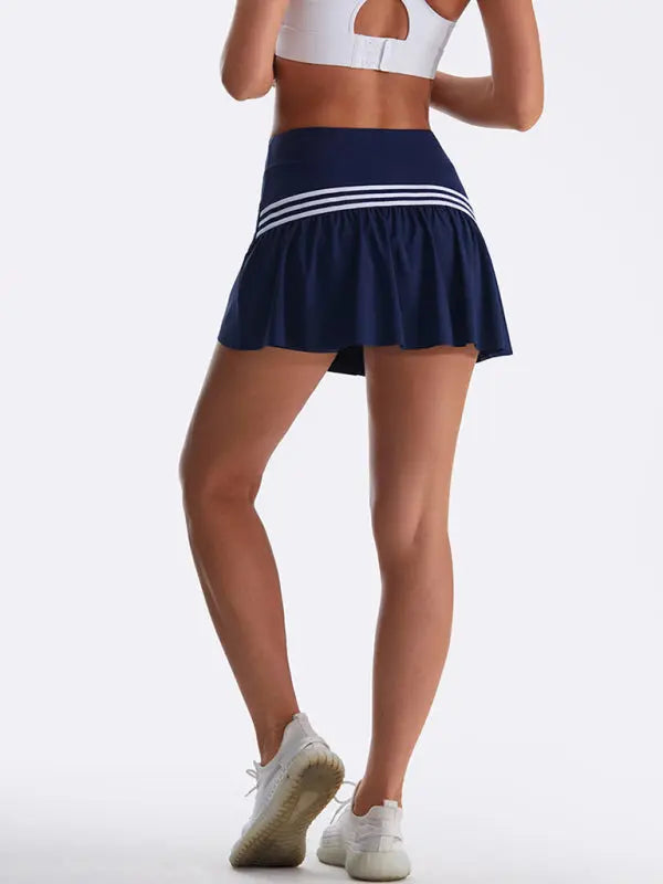 Blue Zone Planet |  loose sports quick-drying anti-exposure tennis running yoga wear fake two-piece skirt BLUE ZONE PLANET