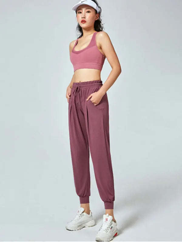 Blue Zone Planet | quick-drying pants loose running trousers fitness pants bundle feet BLUE ZONE PLANET