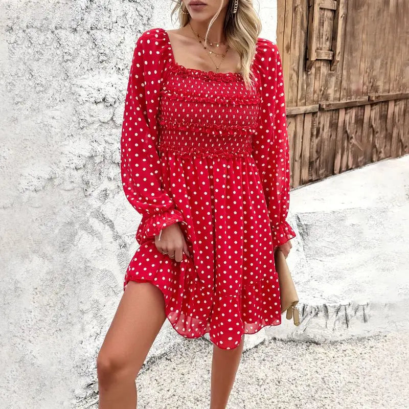 Blue Zone Planet | spring and summer polka dot dress BLUE ZONE PLANET
