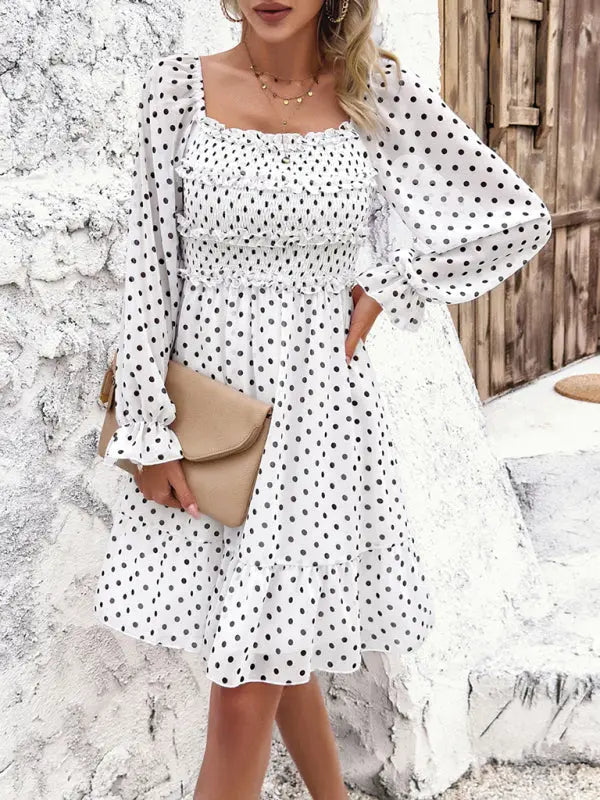 Blue Zone Planet | spring and summer polka dot dress BLUE ZONE PLANET