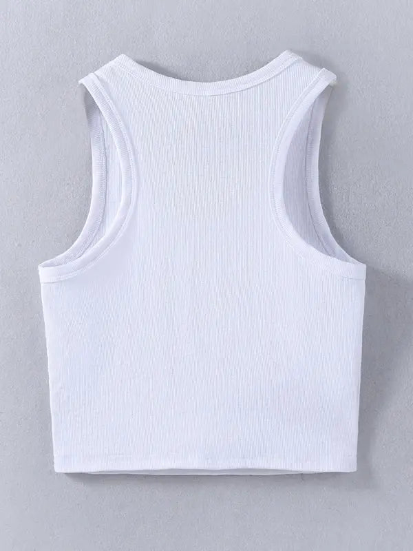 Blue Zone Planet | street style INS trendy short vest tops BLUE ZONE PLANET