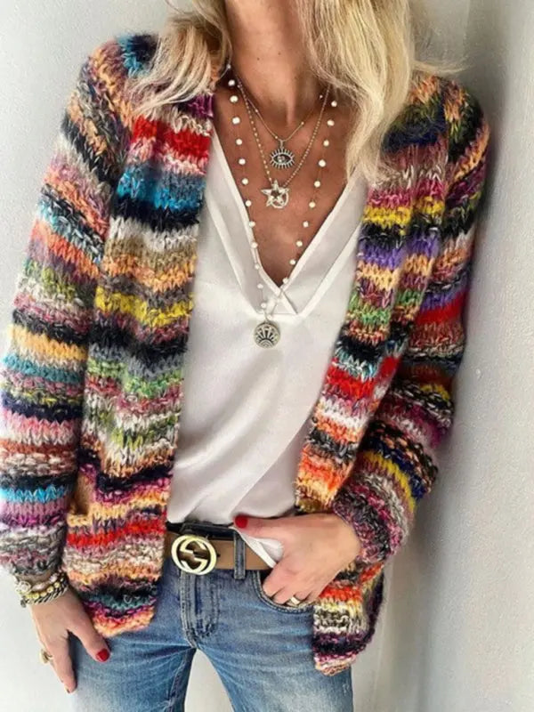 Blue Zone Planet | sweater knitted cardigan thin coat loose coat BLUE ZONE PLANET