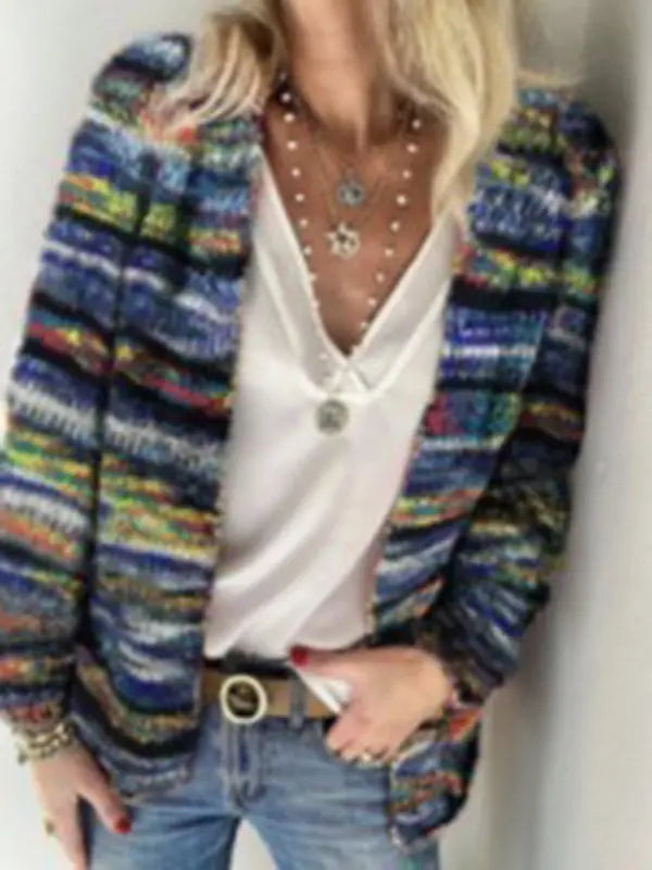 Blue Zone Planet | sweater knitted cardigan thin coat loose coat BLUE ZONE PLANET