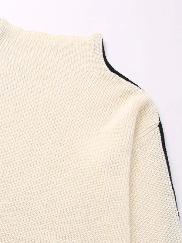 Blue Zone Planet | winter high collar pullover sweater BLUE ZONE PLANET