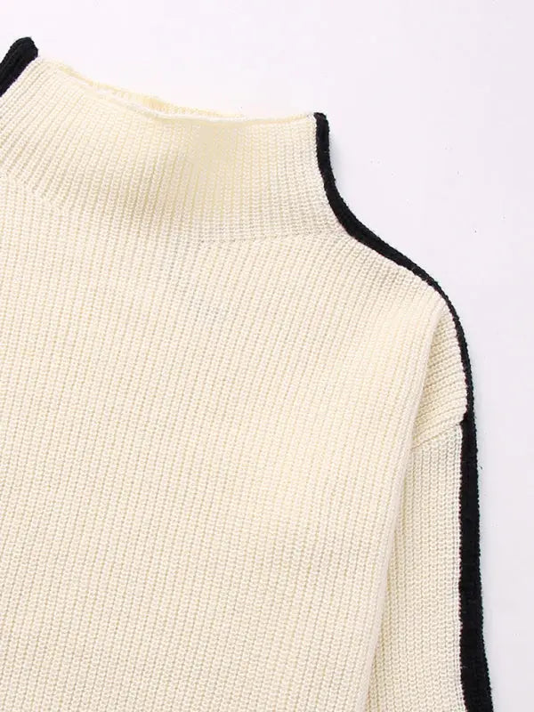 Blue Zone Planet | winter high collar pullover sweater BLUE ZONE PLANET