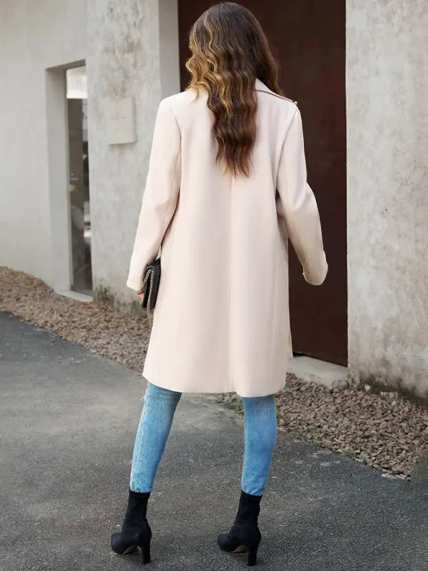 Blue Zone Planet | woolen coat solid color commuter cardigan coat BLUE ZONE PLANET