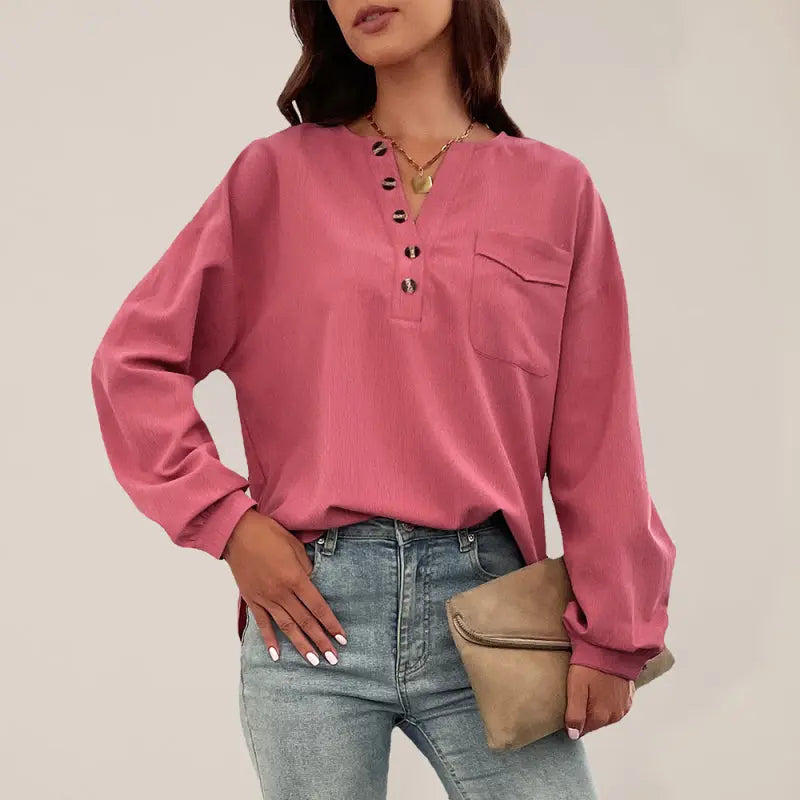 Blue Zone Planet | woven half cardigan long-sleeved shirt BLUE ZONE PLANET