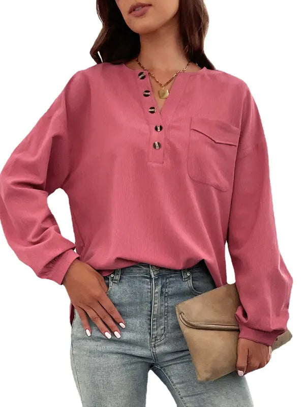 Blue Zone Planet | woven half cardigan long-sleeved shirt BLUE ZONE PLANET