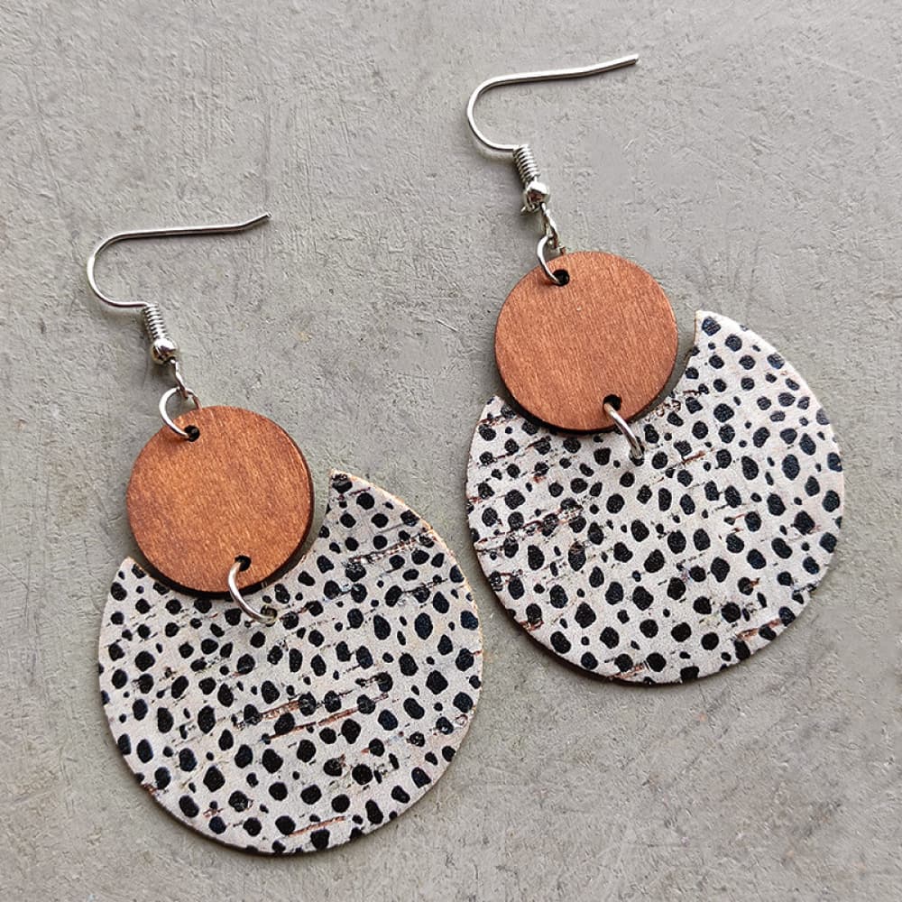 Bohemian Ms.Pac-Man Shape Dangle Earrings BLUE ZONE PLANET