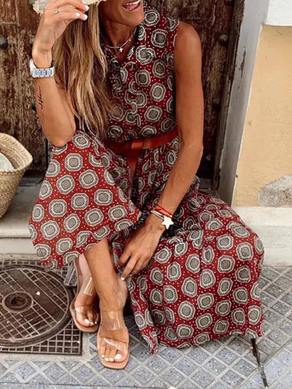 Bohemian Summer Polka Dot Dress BLUE ZONE PLANET