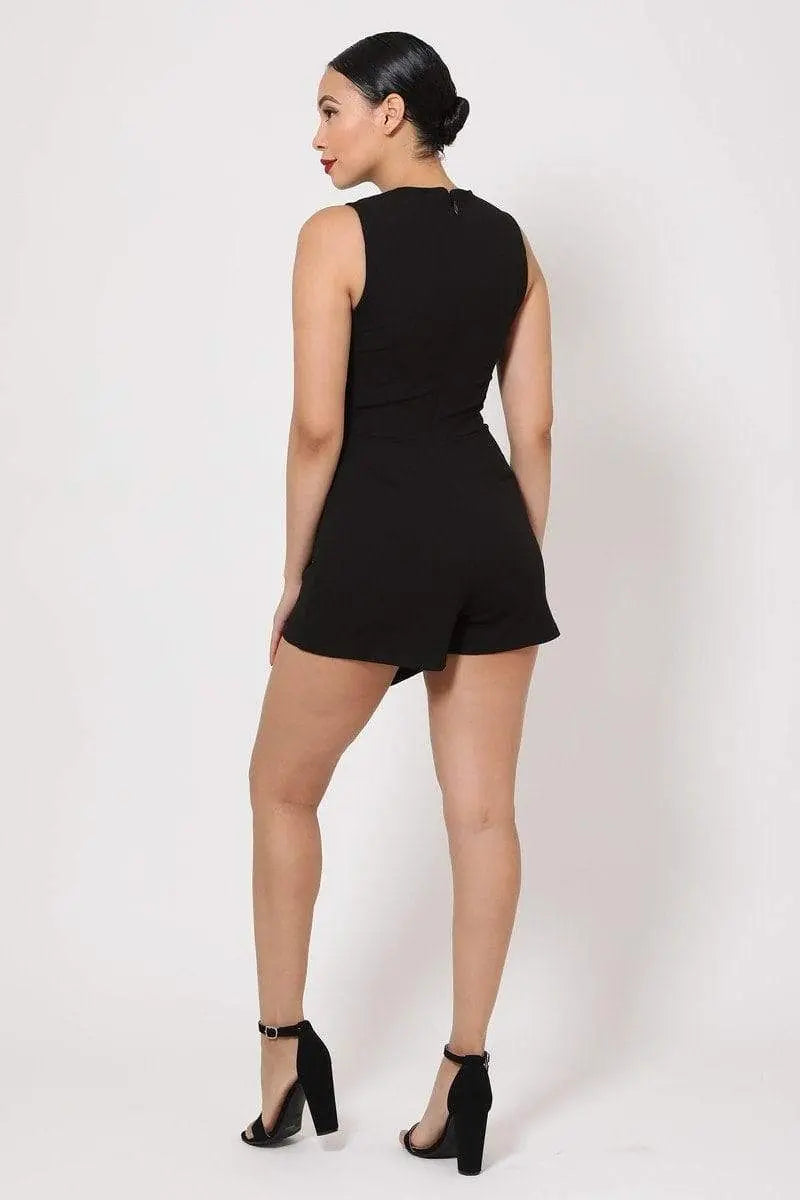 Buckle Tie Romper Blue Zone Planet