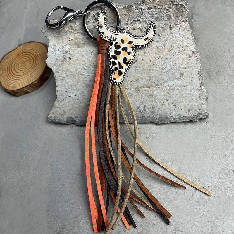 Bull Shape Fringe Key Chain BLUE ZONE PLANET