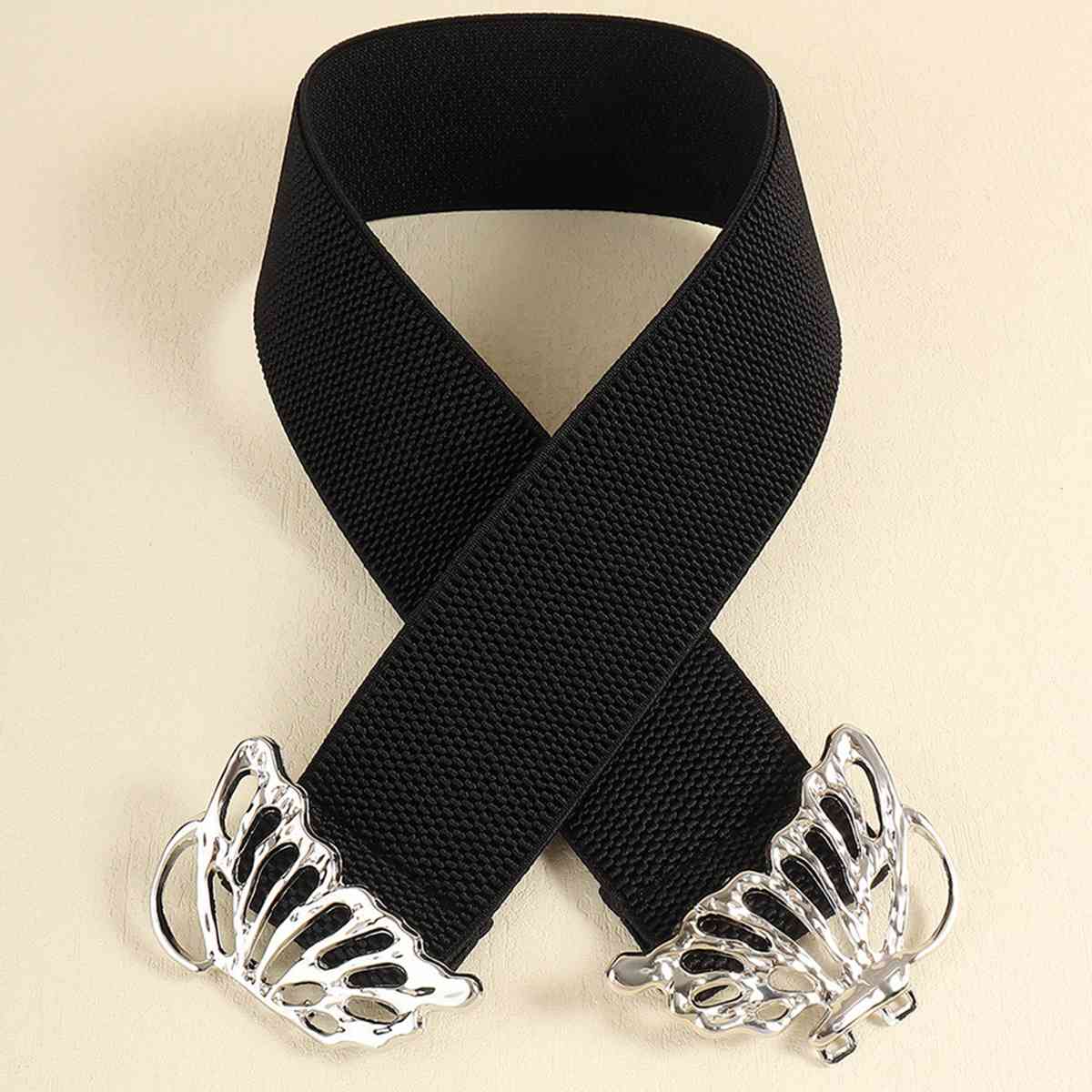 Butterfly Alloy Buckle Elastic Belt BLUE ZONE PLANET