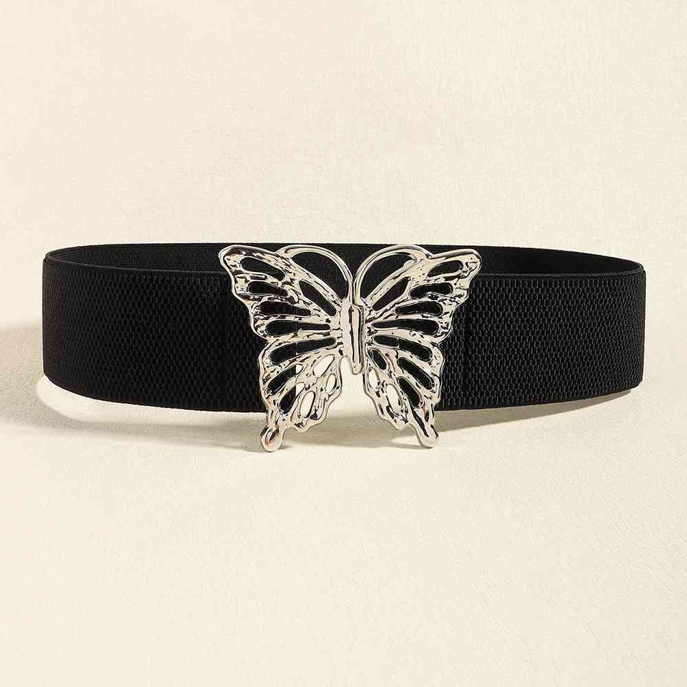 Butterfly Alloy Buckle Elastic Belt BLUE ZONE PLANET