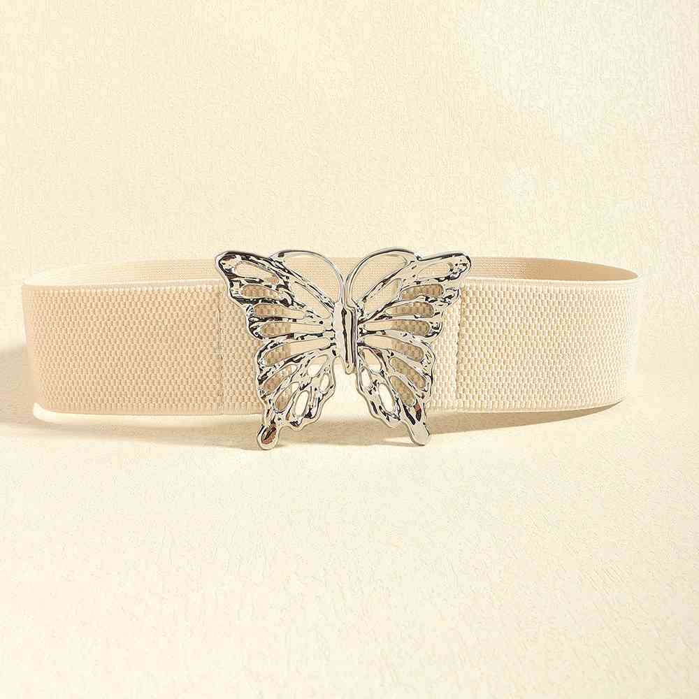 Butterfly Alloy Buckle Elastic Belt BLUE ZONE PLANET