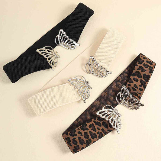 Butterfly Alloy Buckle Elastic Belt BLUE ZONE PLANET