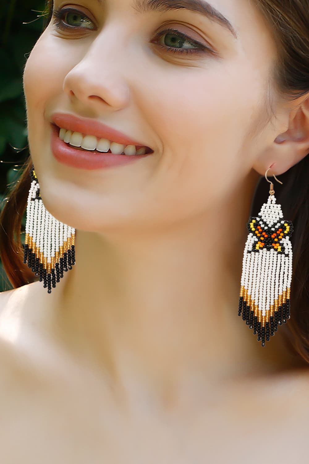 Butterfly Beaded Dangle Earrings BLUE ZONE PLANET