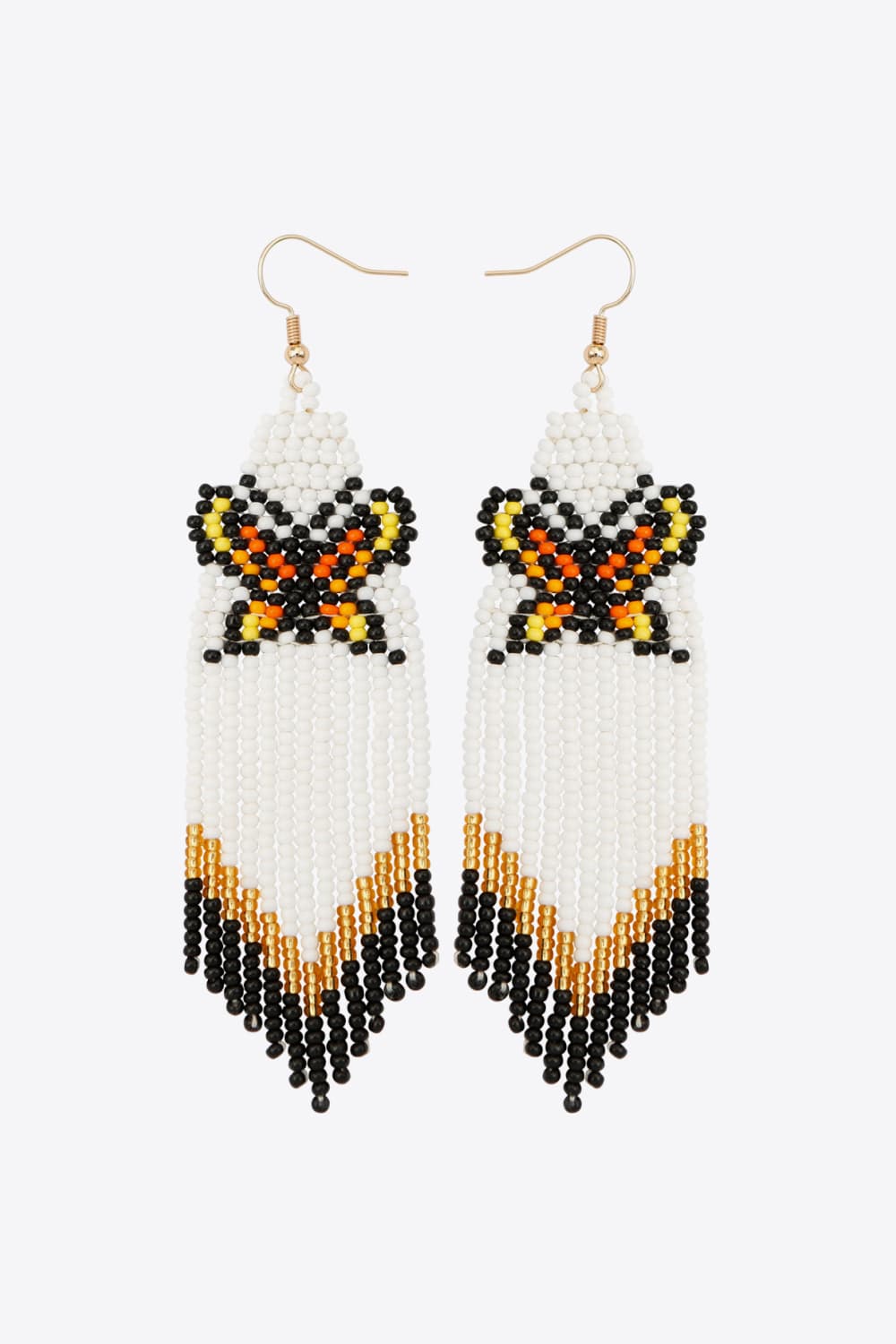Butterfly Beaded Dangle Earrings BLUE ZONE PLANET