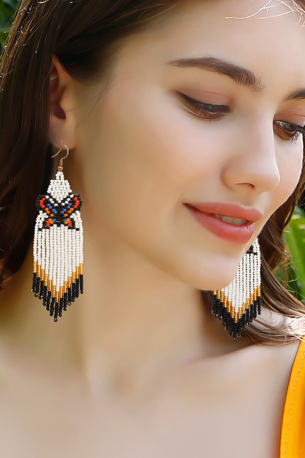 Butterfly Beaded Dangle Earrings BLUE ZONE PLANET