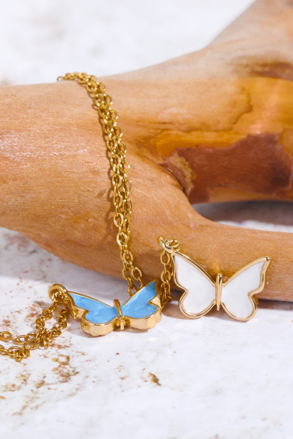 Butterfly Pendant Copper 14K Gold-Plated Necklace BLUE ZONE PLANET