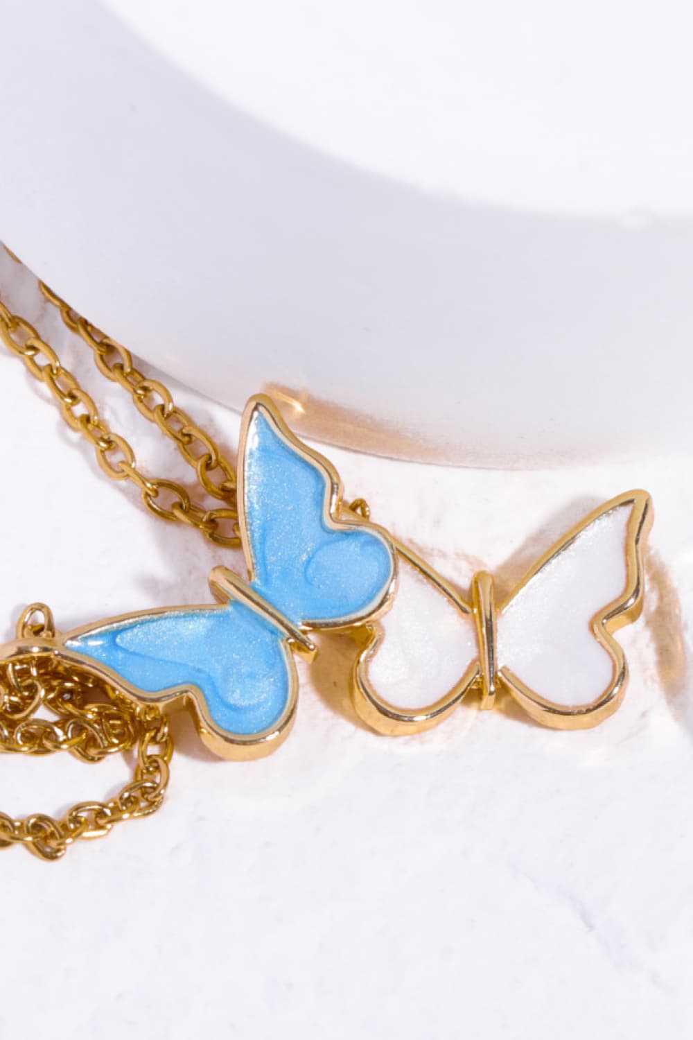 Butterfly Pendant Copper 14K Gold-Plated Necklace BLUE ZONE PLANET