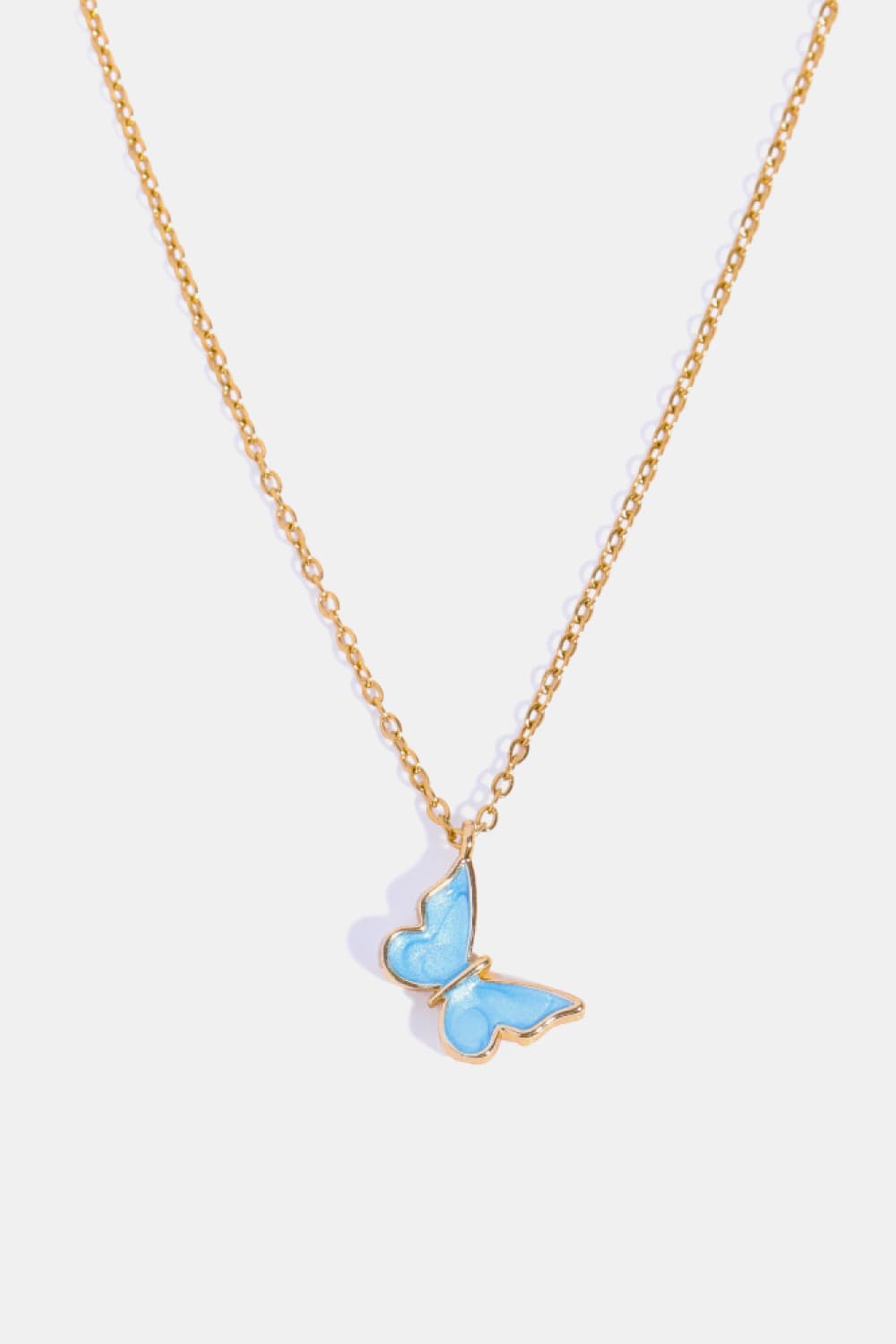 Butterfly Pendant Copper 14K Gold-Plated Necklace BLUE ZONE PLANET