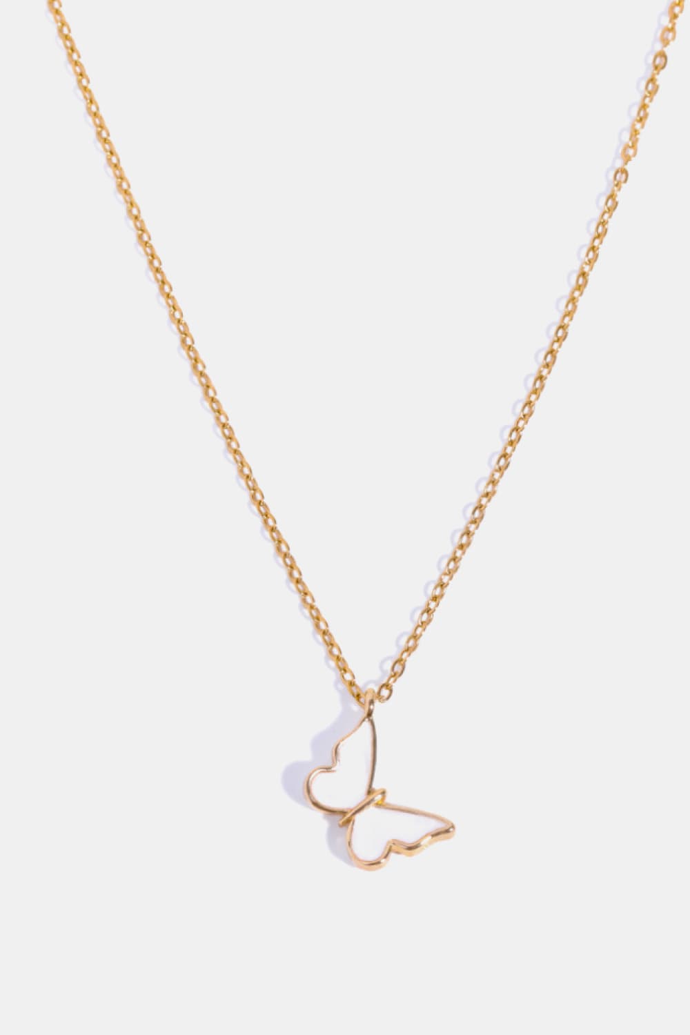 Butterfly Pendant Copper 14K Gold-Plated Necklace BLUE ZONE PLANET