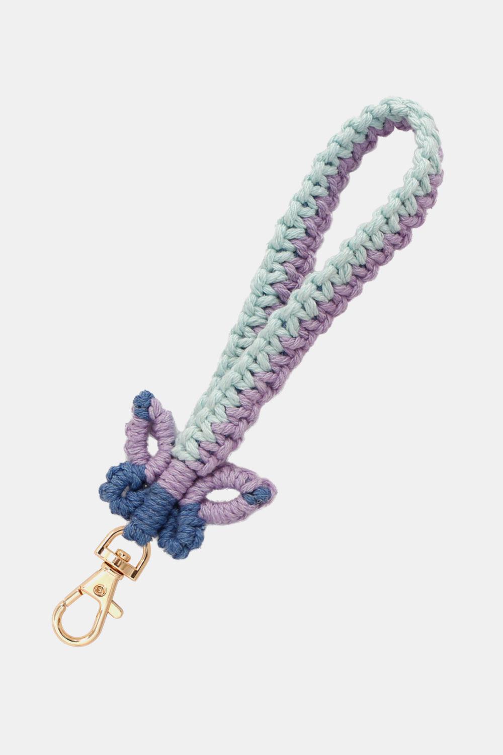 Butterfly Shape Cotton Macrame Key Chain BLUE ZONE PLANET