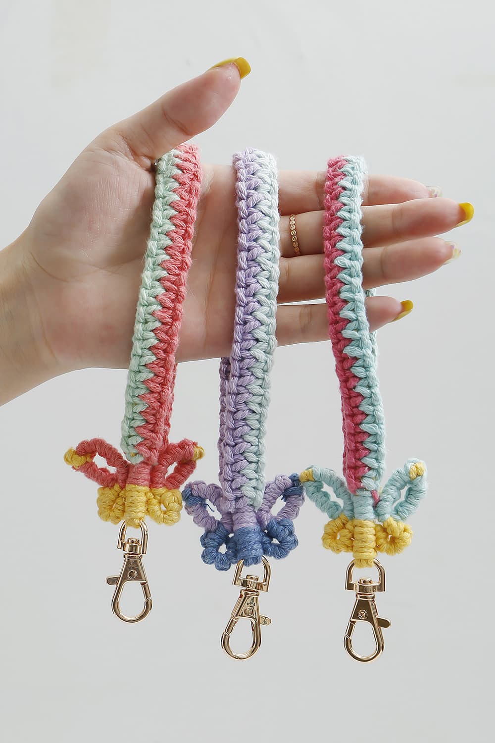 Butterfly Shape Cotton Macrame Key Chain BLUE ZONE PLANET