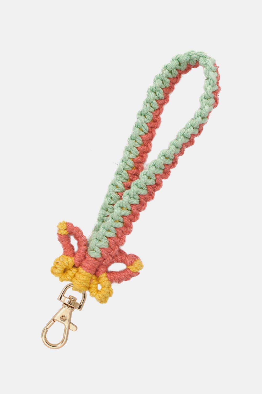 Butterfly Shape Cotton Macrame Key Chain BLUE ZONE PLANET