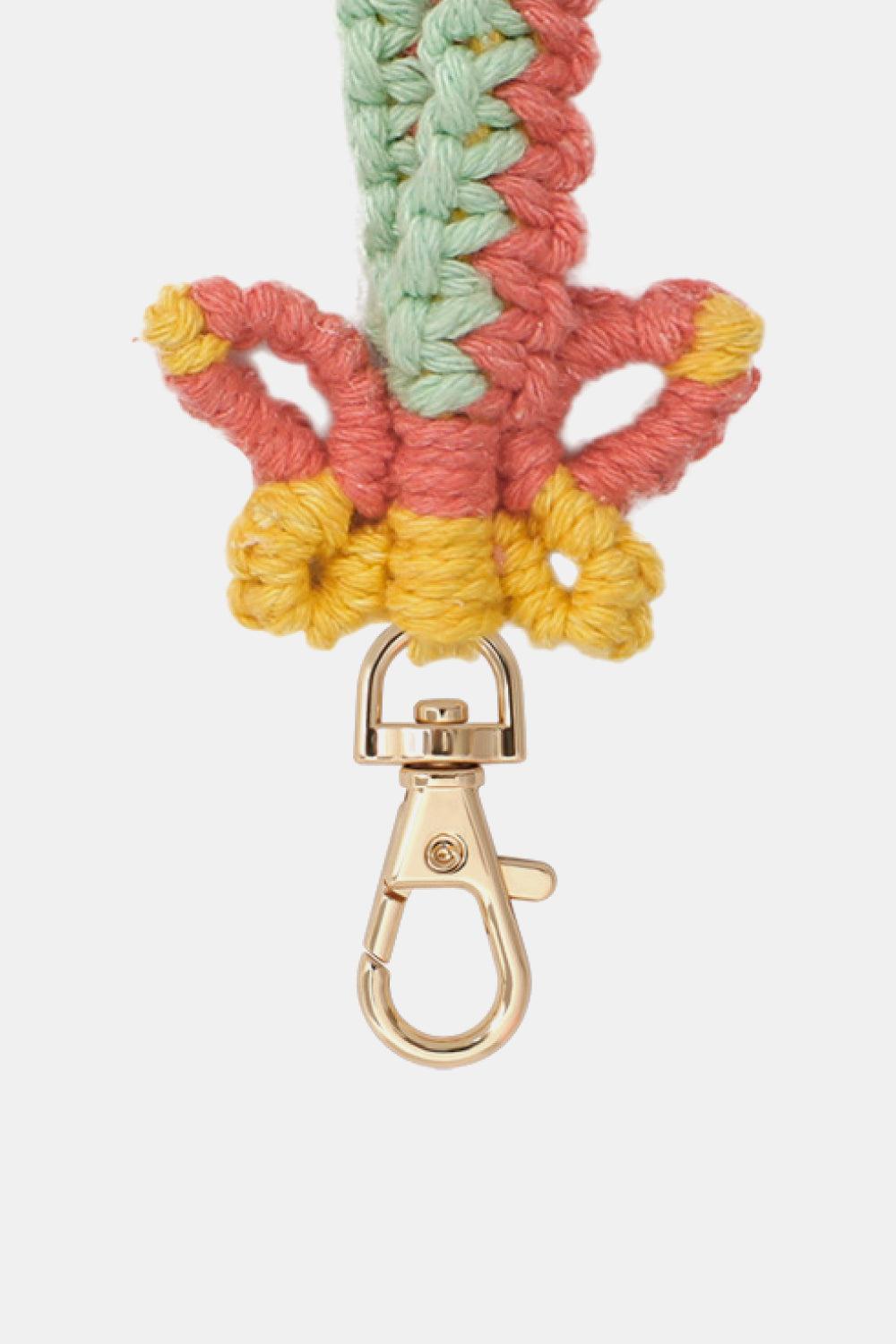 Butterfly Shape Cotton Macrame Key Chain BLUE ZONE PLANET