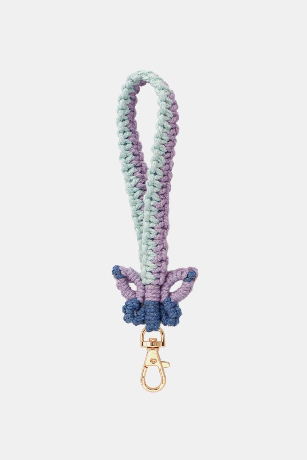 Butterfly Shape Cotton Macrame Key Chain BLUE ZONE PLANET