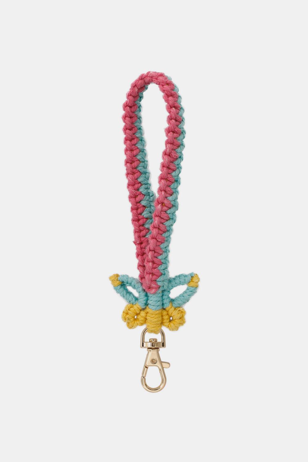 Butterfly Shape Cotton Macrame Key Chain BLUE ZONE PLANET
