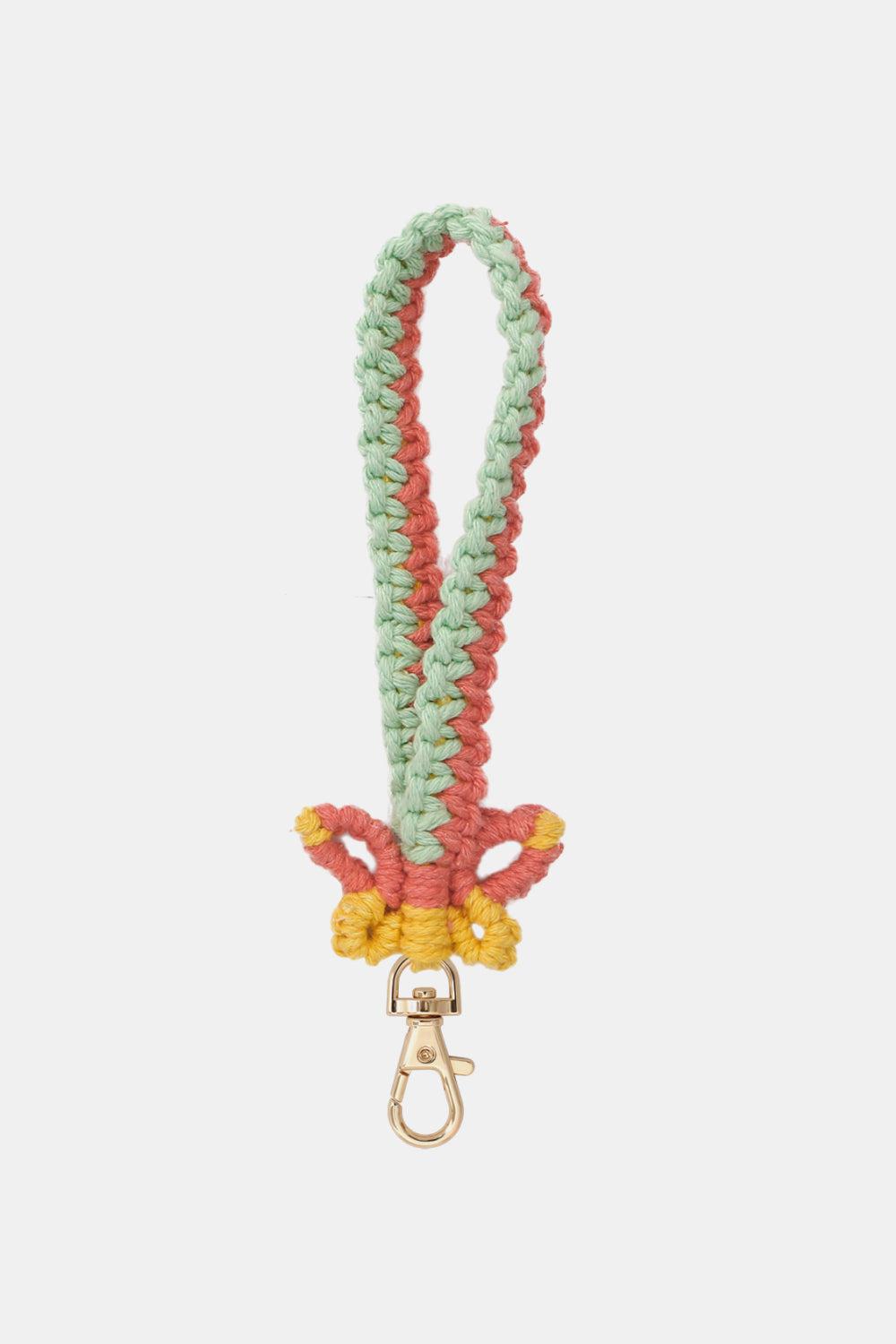 Butterfly Shape Cotton Macrame Key Chain BLUE ZONE PLANET