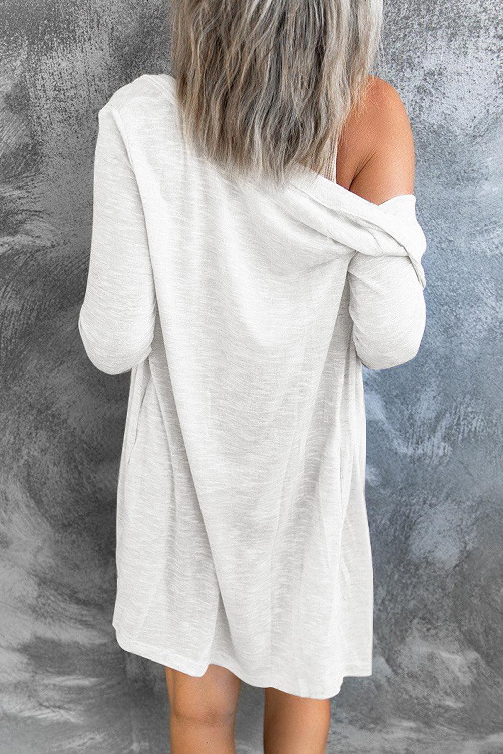 Button Down Long Sleeve Longline Cardigan BLUE ZONE PLANET