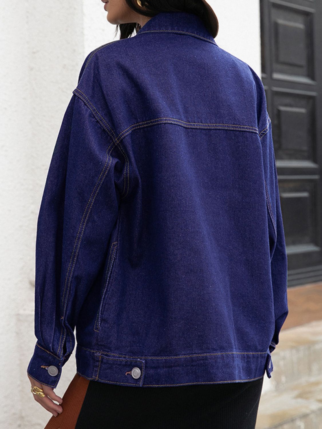 Buttoned Denim Jacket BLUE ZONE PLANET