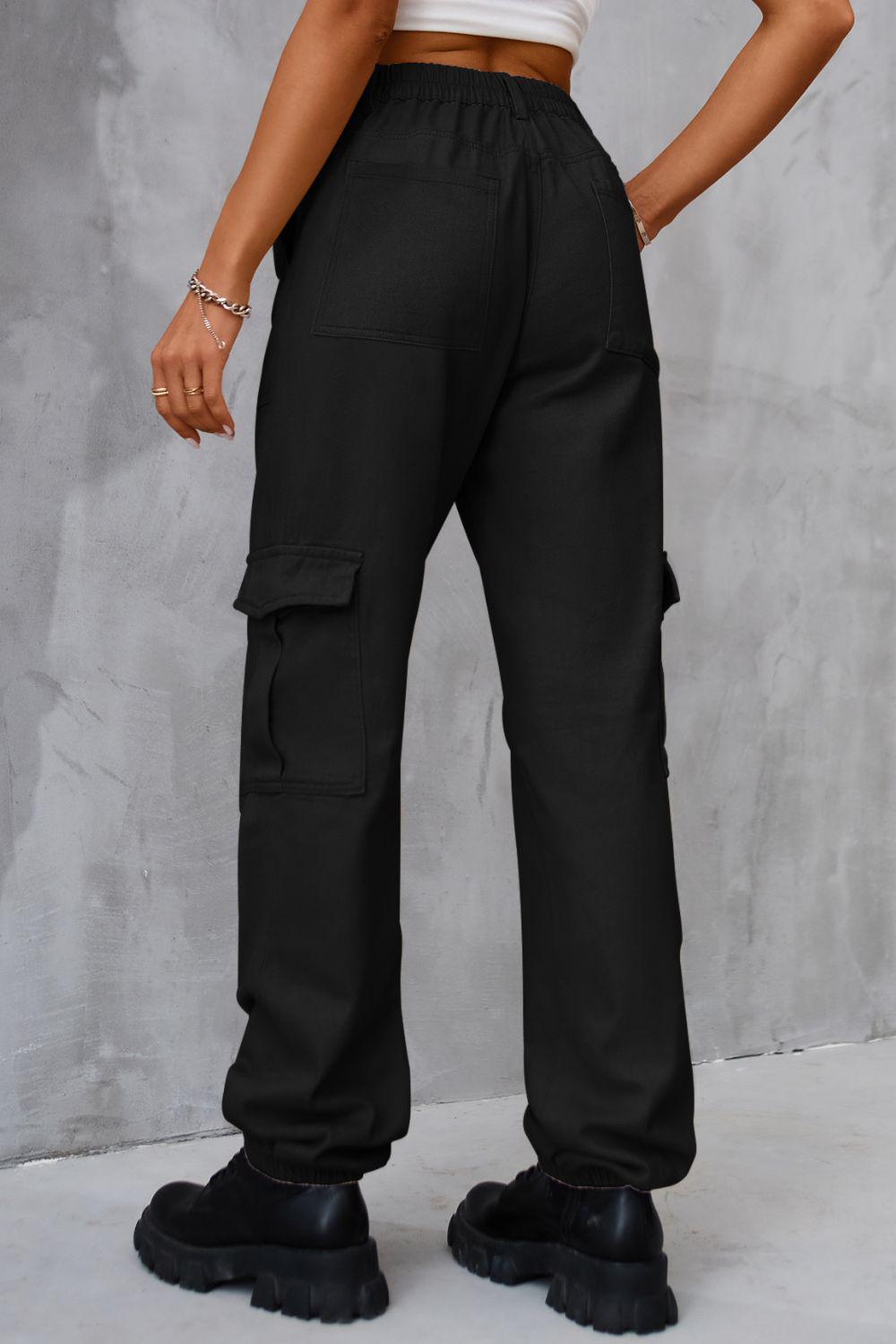 Buttoned High Waist Jeans with Pockets BLUE ZONE PLANET
