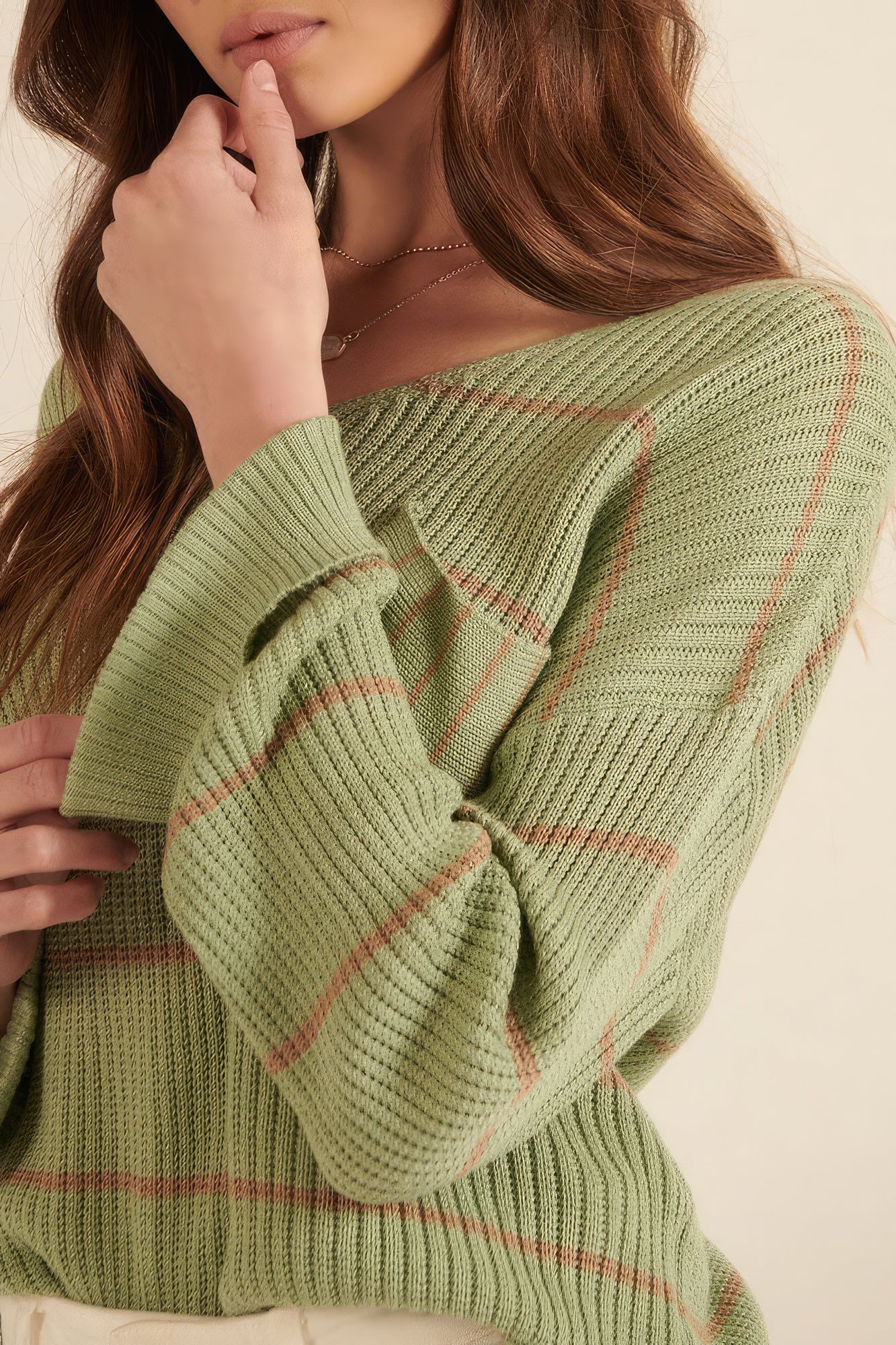 Blue Zone Planet | Rosalina's Striped Rib-knit Oversized Pocket Sweater Blue Zone Planet