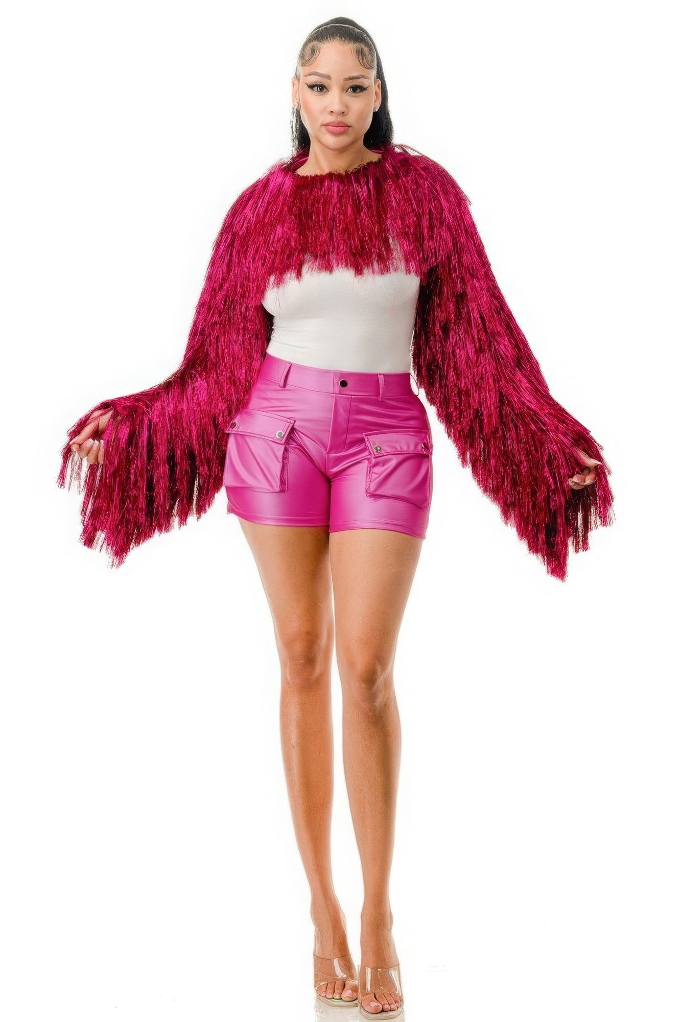 Blue Zone Planet | Nova's Metallic Tinsel Bolero Blue Zone Planet