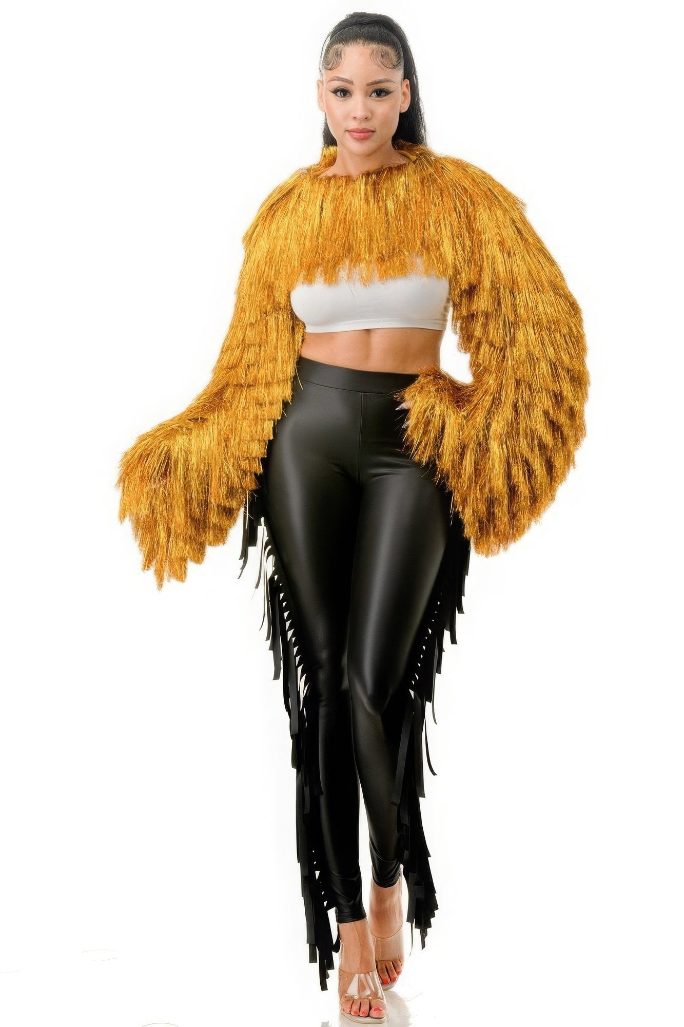 Blue Zone Planet | Nova's Metallic Tinsel Bolero Blue Zone Planet